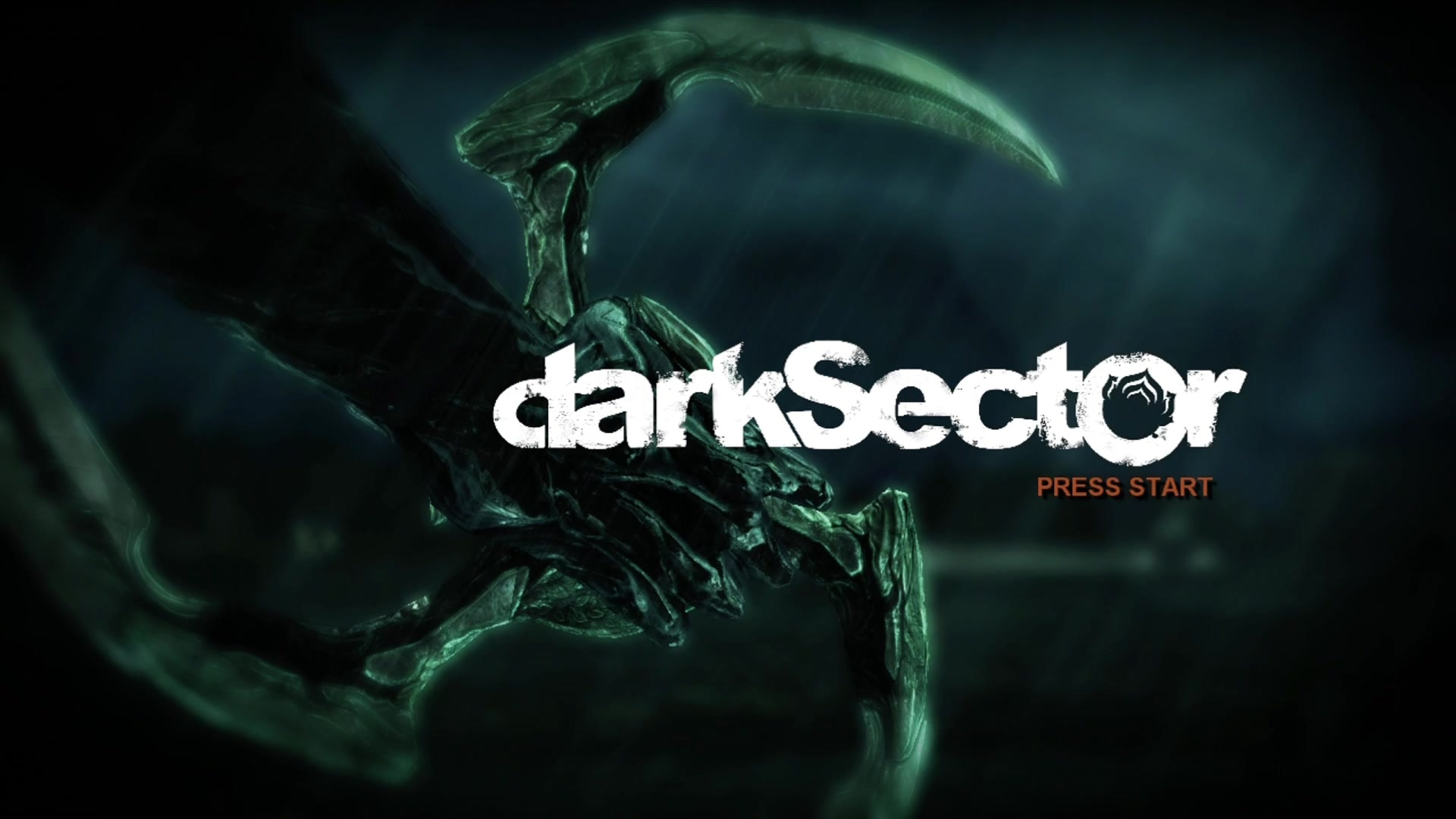 Dark Sector title screen for Xbox 360
